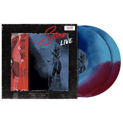 Selena - Selena Live Red and Blue Watercolor Vinyl 2LP + Poster