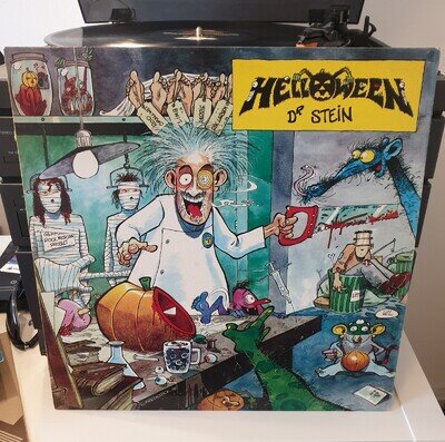 Helloween Dr. Stein 12” Maxi-Single 1988 Noise International 12 Hello Vinyl VG+
