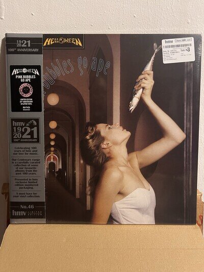 Helloween Pink Bubbles Go Ape Vinyl HMV Centenary Splatter MINT SEALED #46