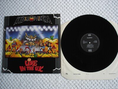 HELLOWEEN LIVE IN THE UK 1st PRESSING VINYL LP 1989 EMI EMC 3558 EX+