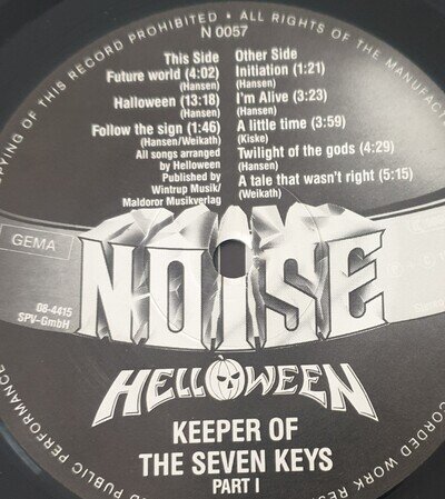 Keeper of the Seven Keys, Pt. 1 by Helloween (Record, 2015)..NO SLEEVE