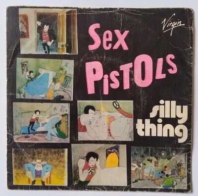 Sex Pistols Silly Thing Rare Portugal 1979 Blue Labels Picture Sleeve