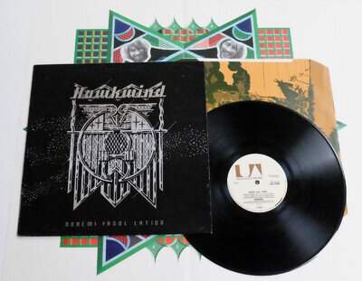 HAWKWIND - DOREMI FASOL LATIDO LP EX VINYL 1972 Original 1st Press Rare Poster