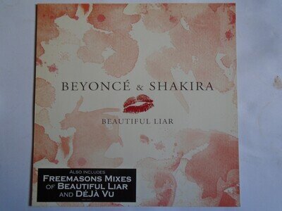 BEYONCE & SHAKIRA - "BEAUTIFUL LIAR" - 12" Vinyl.
