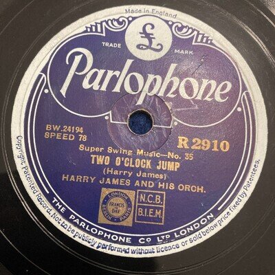 HARRY JAMES & HIS ORCHESTRA "Two O' Clock Jump" / Tain’t what you do