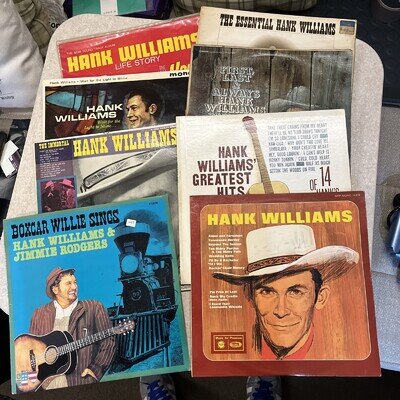 Hank Williams Vinyl Bundle x 8 Vinyl LP Records Job Lot