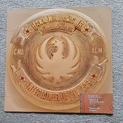 HANK WILLIAMS JR. GREATEST HITS III 1989 PROMOTIONAL COPY COUNTRY EX. VINYL