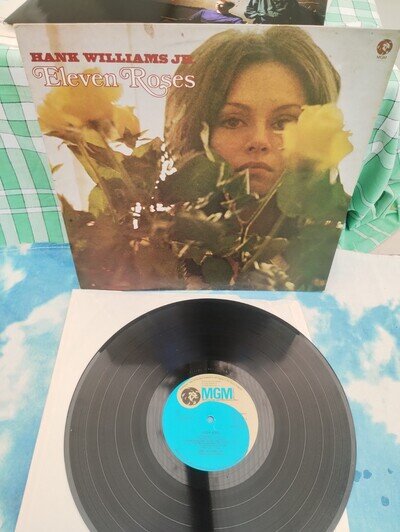 Hank Williams Jr. – Eleven Roses UK VINYL LP EXCELLENT CONDITION 1ST PRESS#