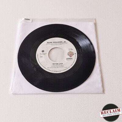 hank williams jr - i'm for love 7" vinyl record VG+