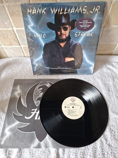 Hank Williams Jr - Wild Streak Vinyl LP TESTED EX PLAYBACK 1988 USA IMPORT