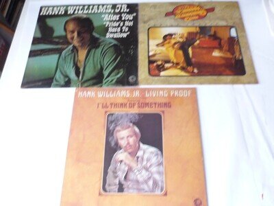 THREE HANK WILLIAMS JR LPS I,LL THINK OF SOMETHING, FAMILY TRADITION, AFTER