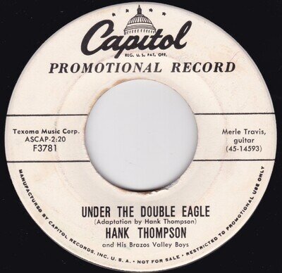 Country-Hank Thompson and His Brazos Valley Boys – Under The Double Eagle - HEAR
