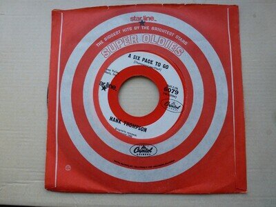 HANK THOMPSON 45 'A SIX PACK TO GO' USA CAPITOL HOT 1960 ROCKABILLY 1965 RE VG++