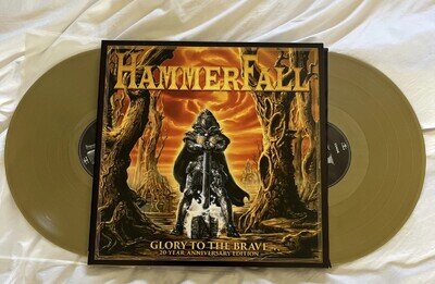 Hammerfall - Glory To The Brave GOLD VINYL Ltd **AS NEW** Anniversary Edition