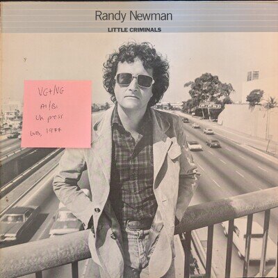 Randy Newman Little Criminals Vinyl Record VG+/VG K56404 1977