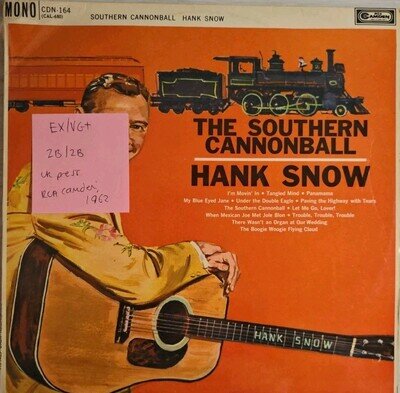 Hank Snow The Southern Cannonball Vinyl Record EX/VG+ CDN 164 1962