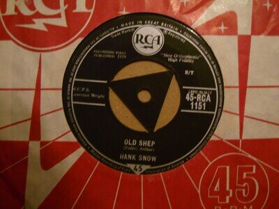 HANK SNOW, OLD SHEP, RCA RECORDS 1959 EX