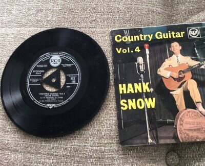 HANK SNOW Country Guitar 4 E.P. 1957 RCA Records 45rpm RCX-116 Rare