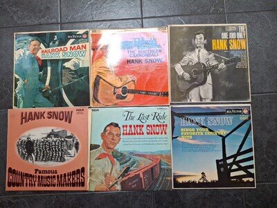 HANK SNOW COLLECTION OF 6 VINYL LPs UK 1962 - 1972 VG+