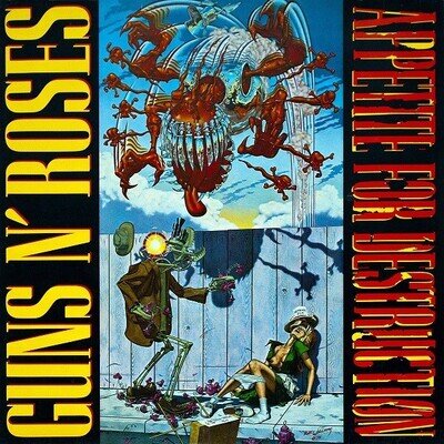 Guns N' Roses – Appetite For Destruction 1st Europe LP Uncensored Cover 1987