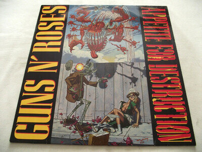 GUNS N' ROSES ~ APPETITE FOR DESTRUCTION ** 1987 EU 1st Press GEFFEN LP 1-A, 1-B