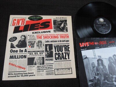 GUNS N' ROSES: G N' R Lies (Geffen WX 218 1st Press LP) Uncensored/ Banned. EX+