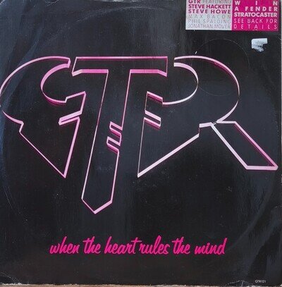 GTR When The Heart Rules The Mind LP Vinyl Steve Hackett Steve Howe 1986 Prog
