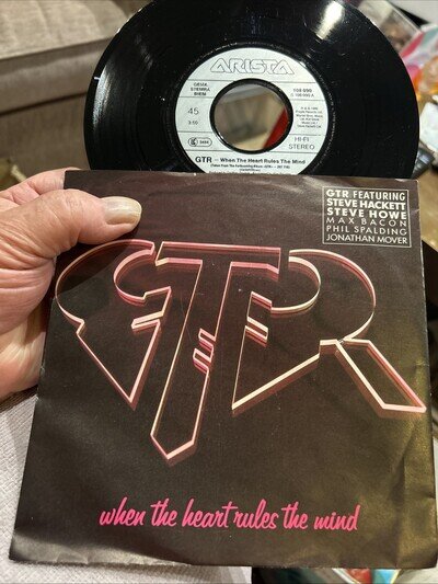 GTR - When The Heart Rules The Mind 7” Single Vinyl Record 1986 Arista Ex