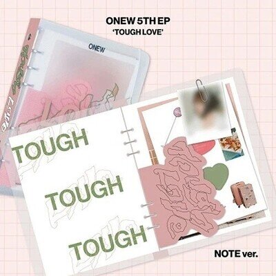 ONEW TOUGH LOVE 5th EP Mini Album NOTE Ver/Mini CD+Book+Photo+2 Card+Pouch+GIFT