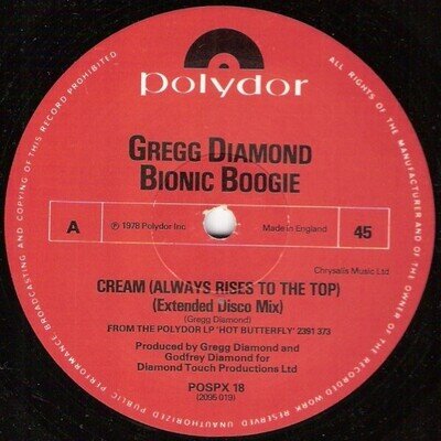 Gregg Diamond - Bionic Boogie (1978) - UK 12" on Polydor Records