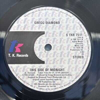 Gregg Diamond - This Side Of Midnight (7", Single)