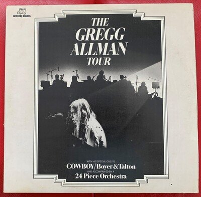GREGG ALLMAN - THE GREGG ALLMAN TOUR LP 1974 CAPRICORN 2659 038 EX / NM- 2 X LP