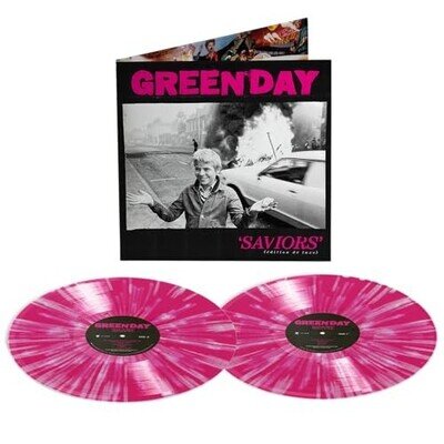 Green Day - Saviors Limited Deluxe Ed Hot Pink & White Splatter Vinyl 2Lp Album