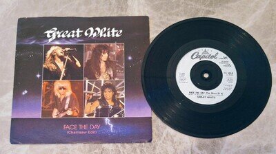 Great White Face The Day 7' Vinyl Record Single 1986 Near Mint Condition