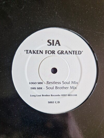 Sia - Taken For Granted 12" Vinyl Promo