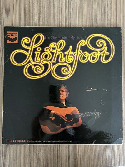 Gordon Lightfoot - Did She Mention My Name 12” LP Vinyl Reissue - United Artists