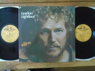 Gordon Lightfoot - Gord's Gold EU 2 Vinyl LP Comp. 1975 vg/g+ tears to ins gate