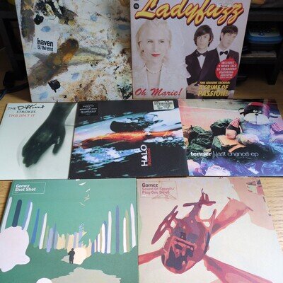 7 x Britpop 7" Vinyl Singles Gomez Haven Tenner Ladyfuzz Diff'rent Strokes Rock