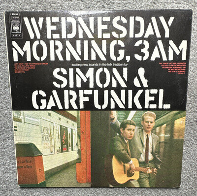 Simon & Garfunkel Wednesday Morning, 3 A.M. LP 33RPM Stereo CBS 63370