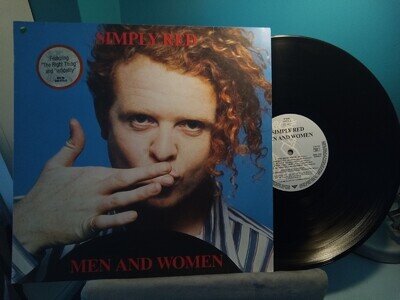 Simply Red LP MEN AND WOMEN+ PICTURE LYRIC SLEEVE VG CON