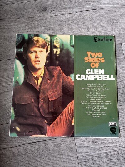 Glen Campbell Two Sides Of Glen Campbell 1973 Vinyl LP “SRS 5142 NM/EX/EX (B5)