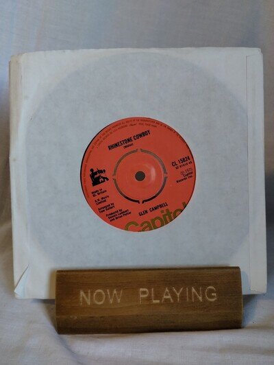 GLEN CAMPBELL - Rhinestone Cowboy - TESTED - 7” Record 1975 (CL 15824) EXC