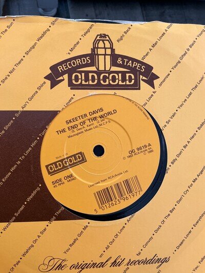 Skeeter Davis. End of the World. 7" vinyl. 1963 old gold