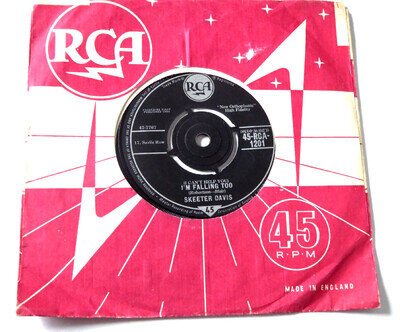 SKEETER DAVIS "I'M FALLING TOO" 1960 RCA RECORDS VINYL 45