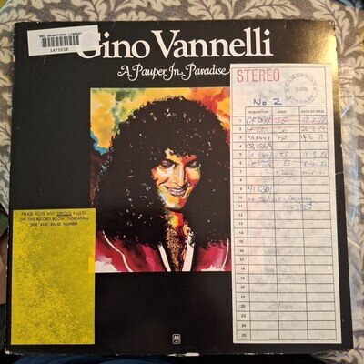 GINO VANNELLI "A PAUPER IN PARADISE" VINYL LP 1977 NM