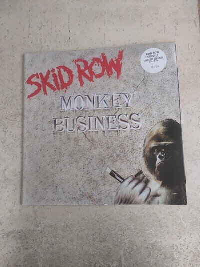 Skid Row - Monkey Business. VG+/VG+. Ltd Edition 12" Three Track Single/Poster.
