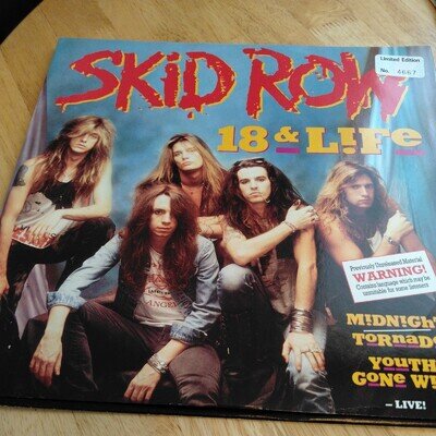 Skid Row - 18 & Life 12" Vinyl Limited Edition Individually Numbered Ex/Ex