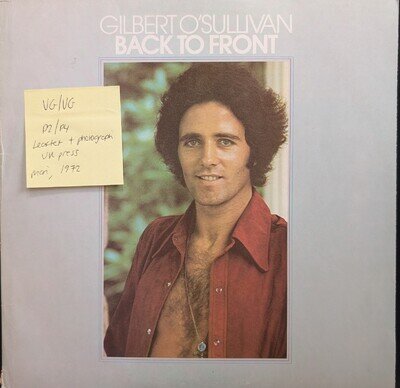 Gilbert O'Sullivan Back To Front Vinyl Record VG/VG MAMSS502 1972