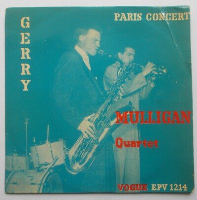 Gerry Mulligan Quartet: "Paris Concert". Vogue EPV 1214. 1957. Original Vinyl EP