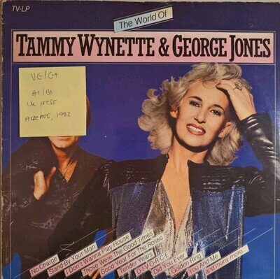 Tammy Wynette & George Jones The World Of Vinyl Record VG/G+ ADEH95 1982